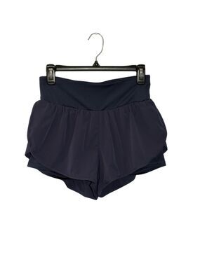Cadmus 2 in 1 high rise athletic shorts in slate blue - M